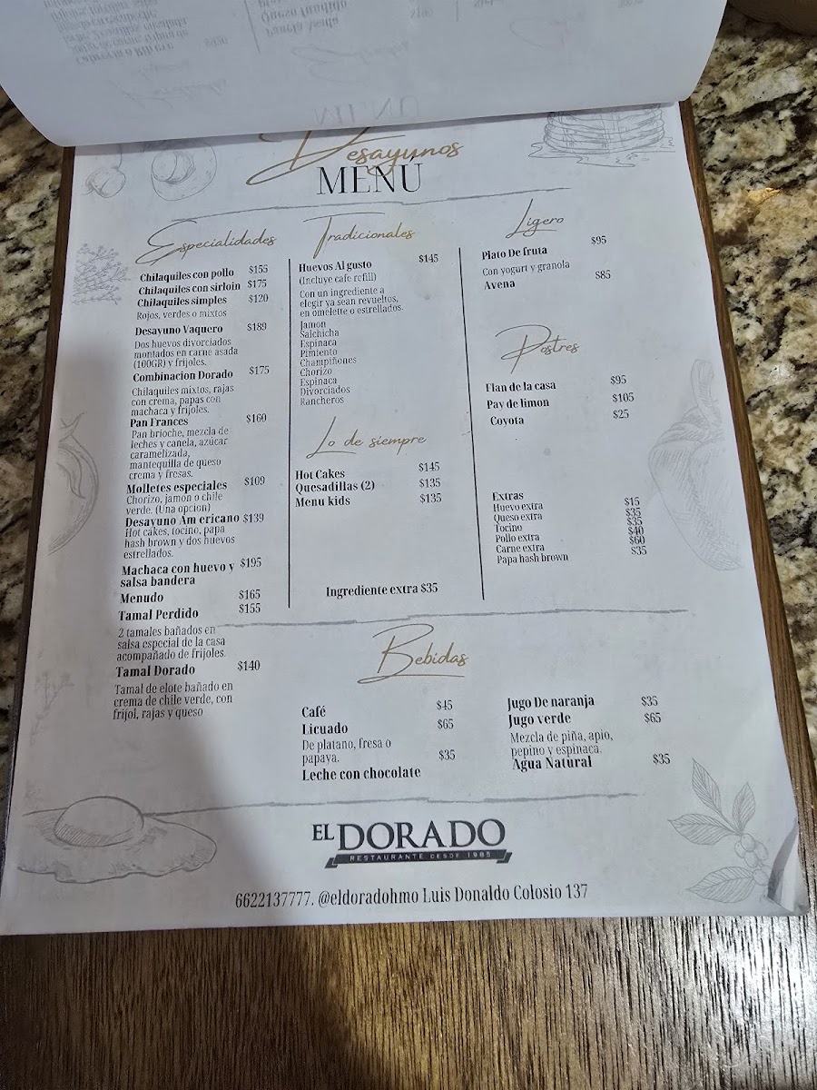 El Dorado Restaurante Menu - Image 4