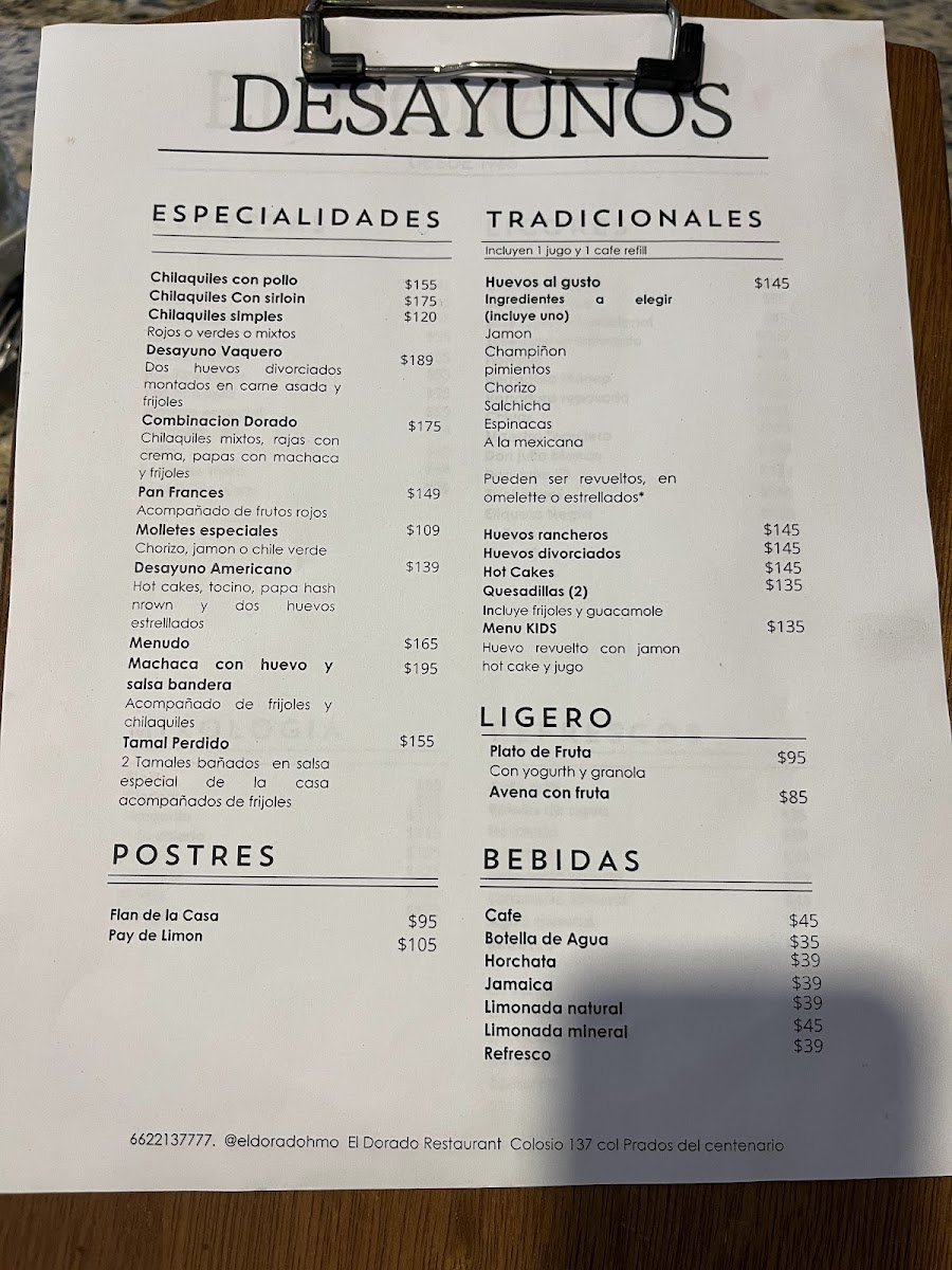 El Dorado Restaurante Menu - Image 5
